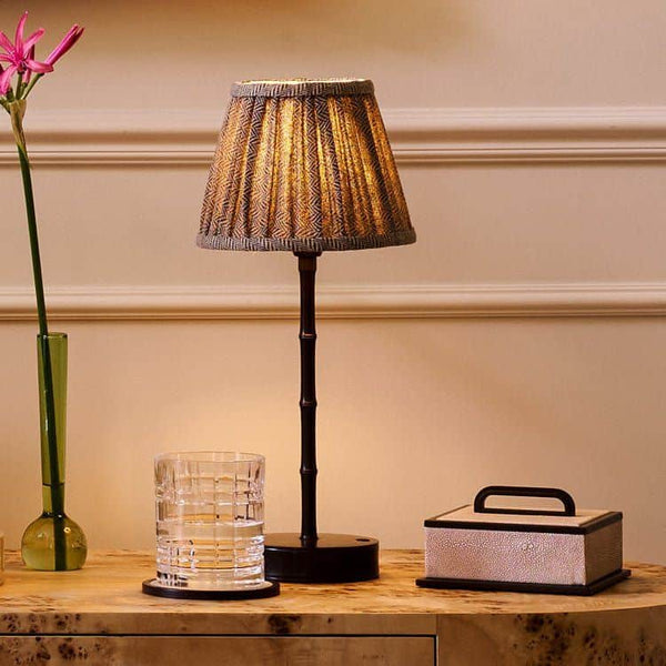 Bronze Bamboo Rechargeable Lamp Base - 30cm