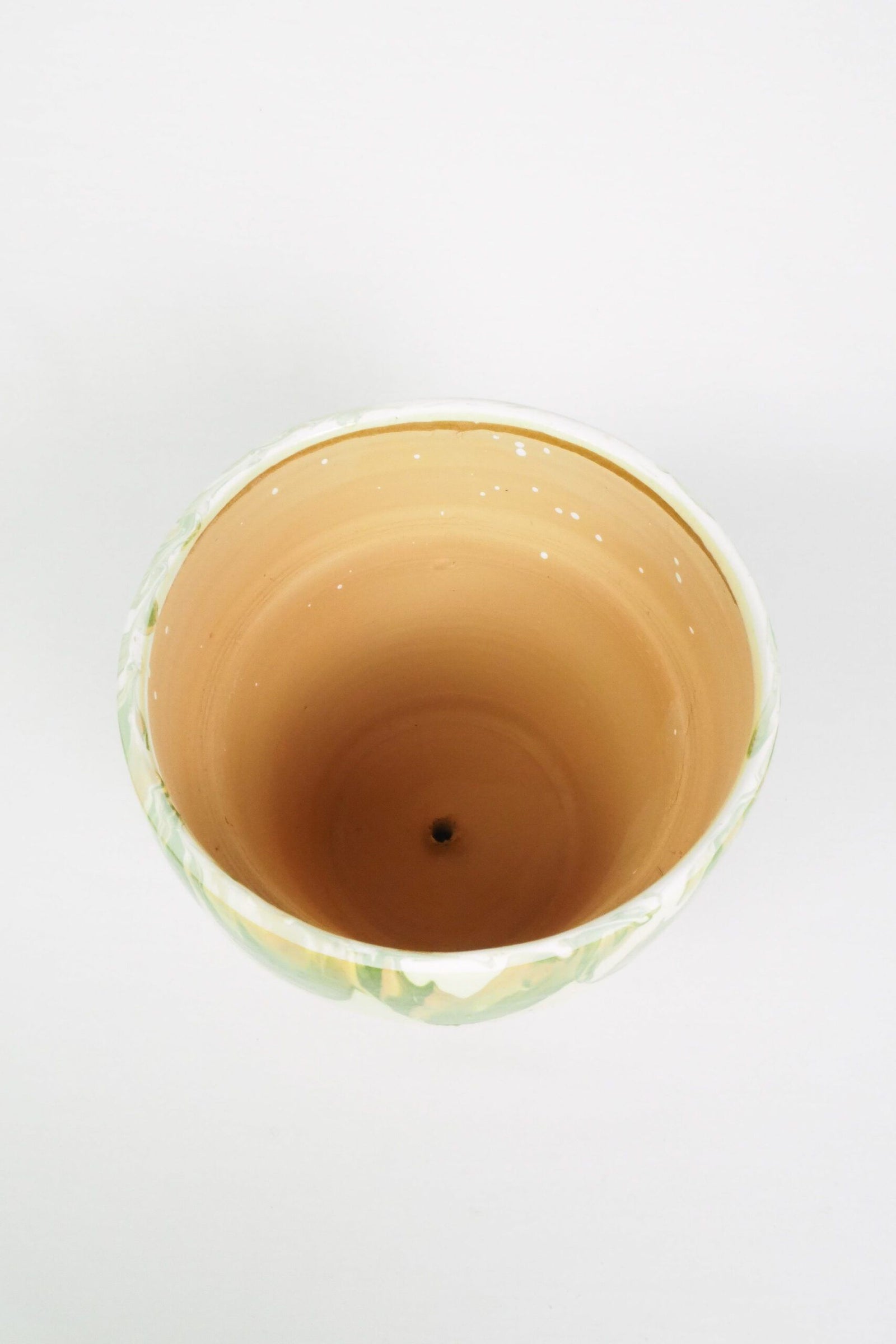Yellow Marbled Terracotta Planter