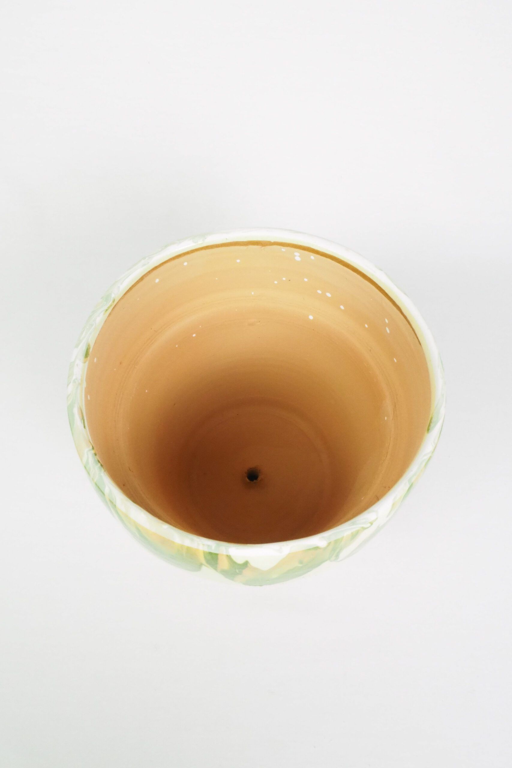 Yellow Marbled Terracotta Planter