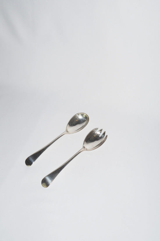 Silver Plate Salad Servers