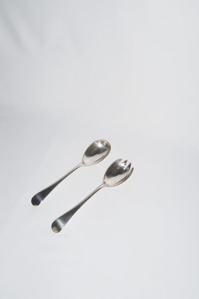 Silver Plate Salad Servers