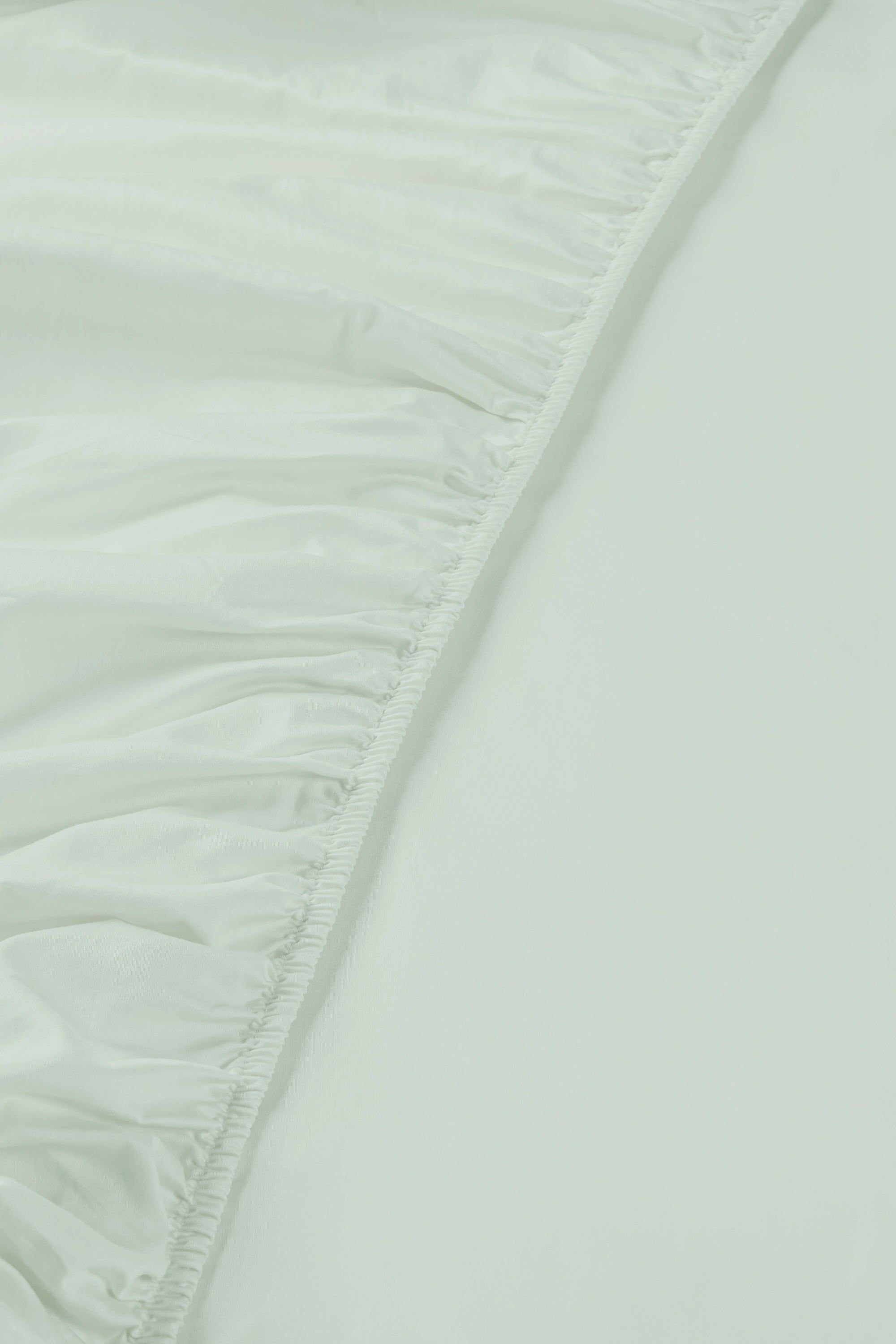 Sateen Organic Cotton Fitted Sheet - Spring Blue