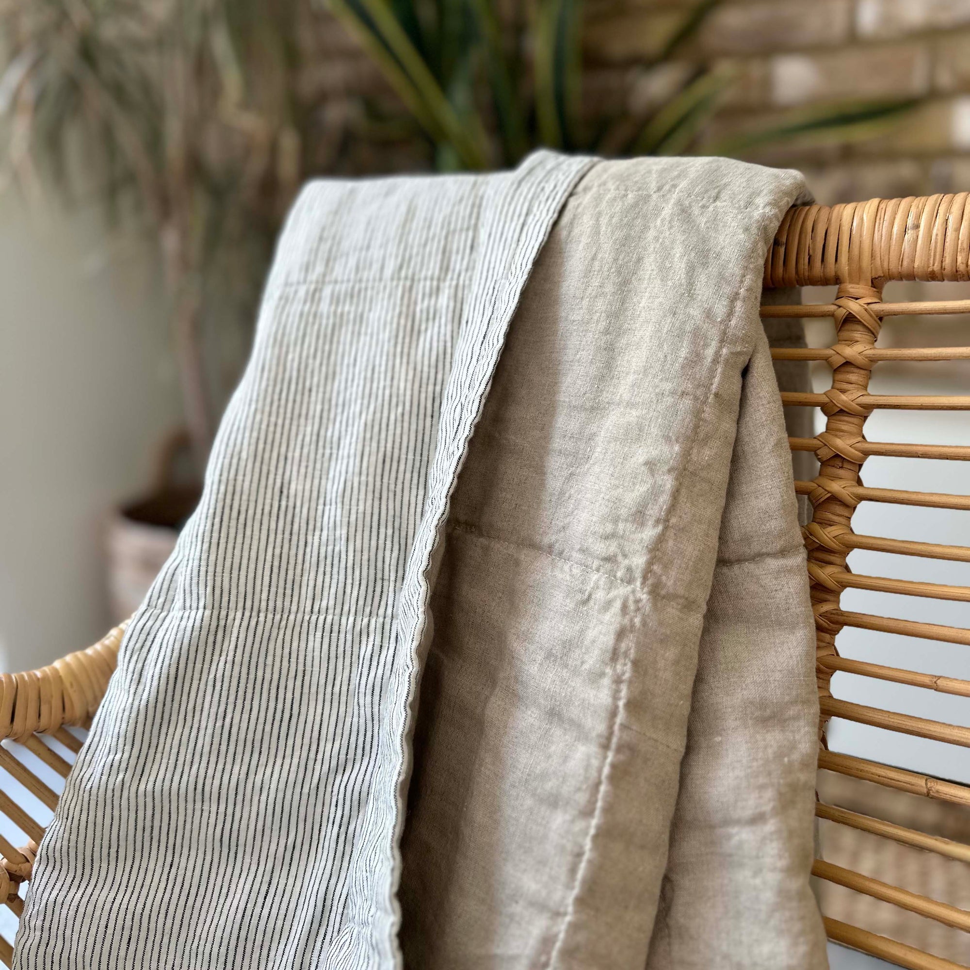 Miller Linen Quilt Striped - OEKO-TEX Certified