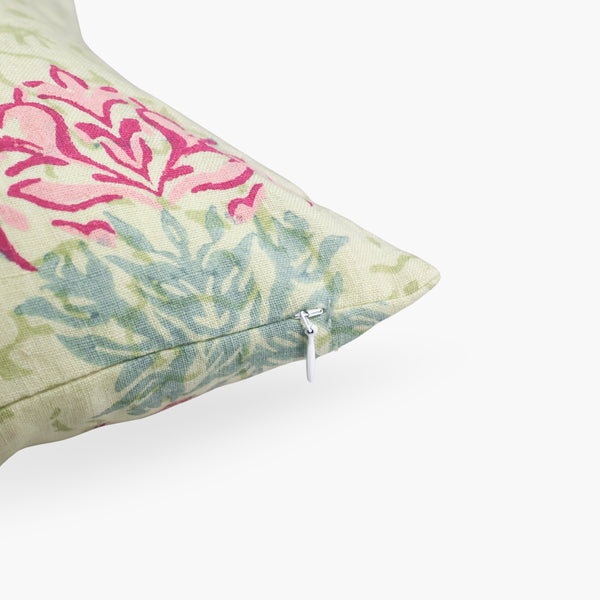 Vana - Lumbar Pure Linen Throw Pillow Cover - Aloe Green