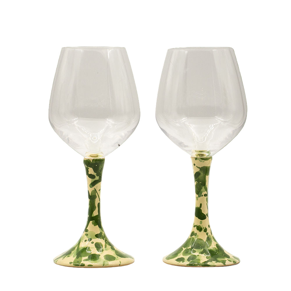 The Wine Goblet with Ceramic Stem Set of 2