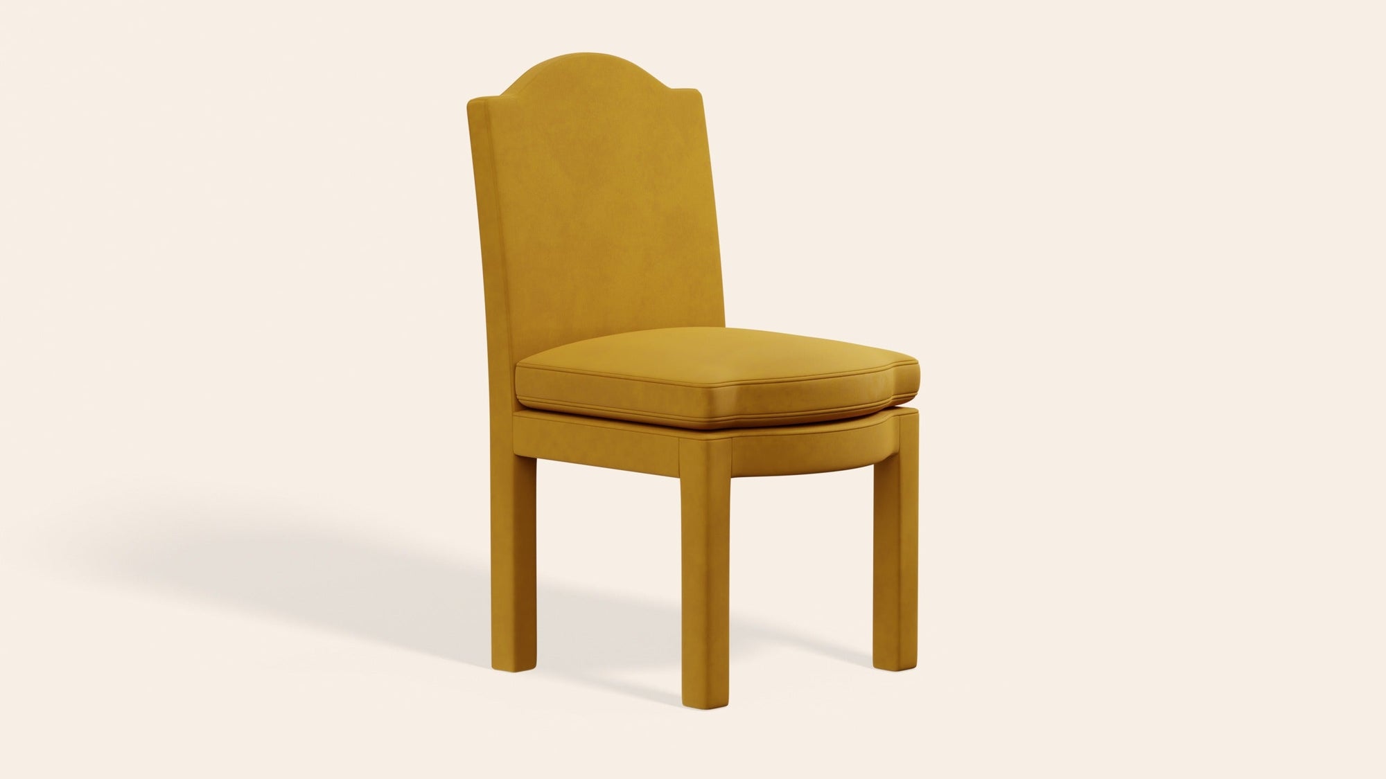 Pair of Leo Dining Chairs, Turmeric Velvet-
