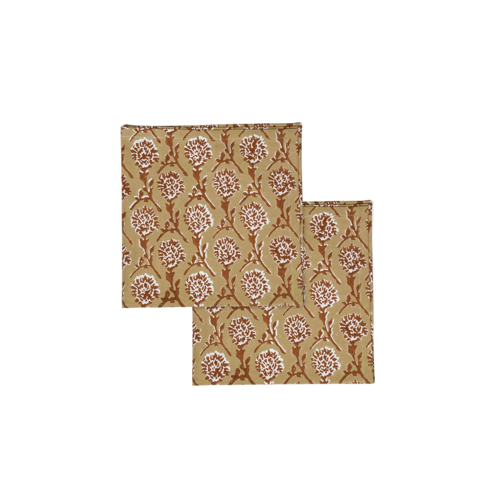 Nikhar Table Napkins - Chai Brown Set of 2
