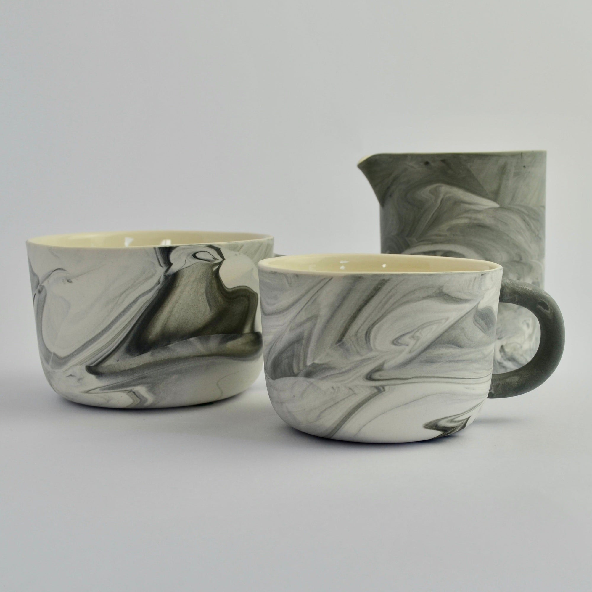 Creamer Jug Marble Black