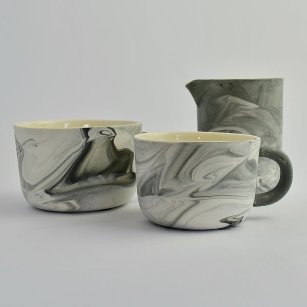 Creamer Jug Marble Black