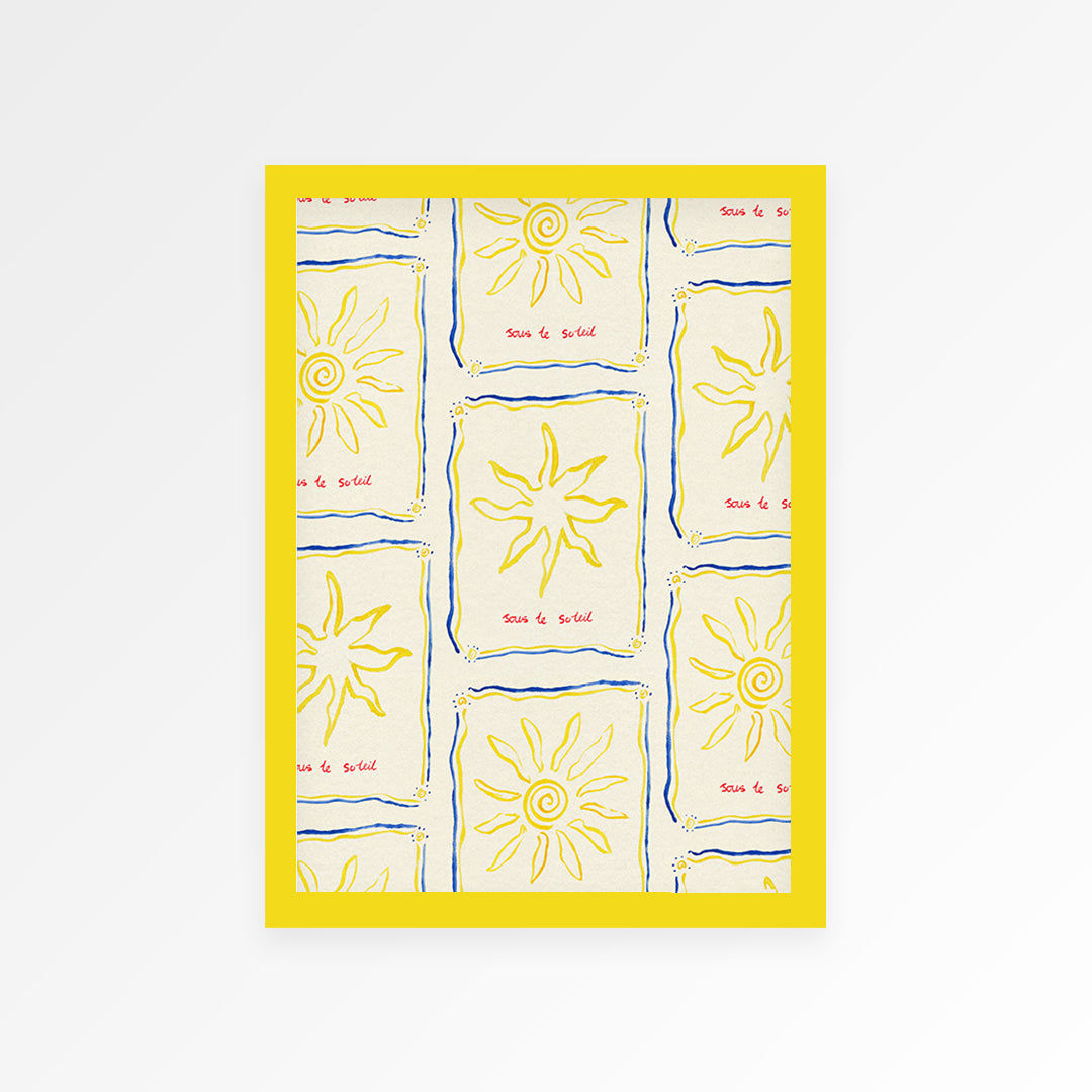 Sous Le Soleil Pattern Hand Painted Print