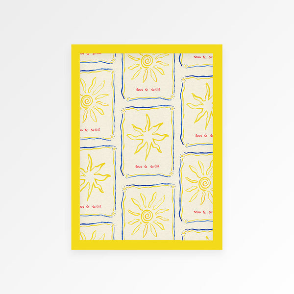 Sous Le Soleil Pattern Hand Painted Print
