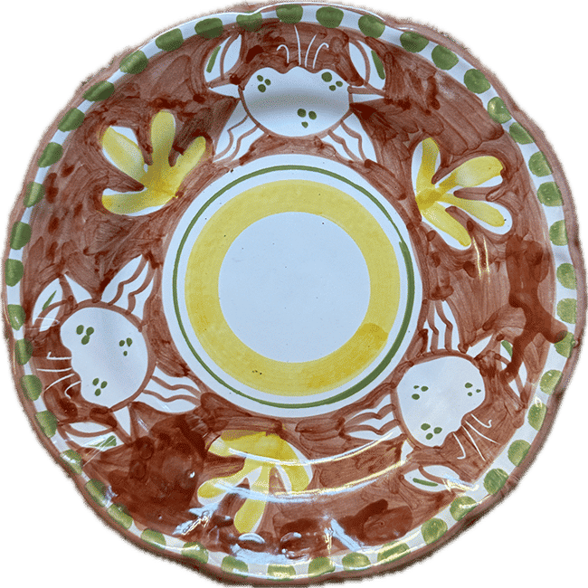 Amalfi Plate 25 cm Terracotta Crab