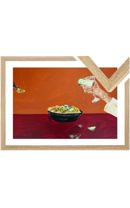 Sharing nachos and margaritas Fine Art Print