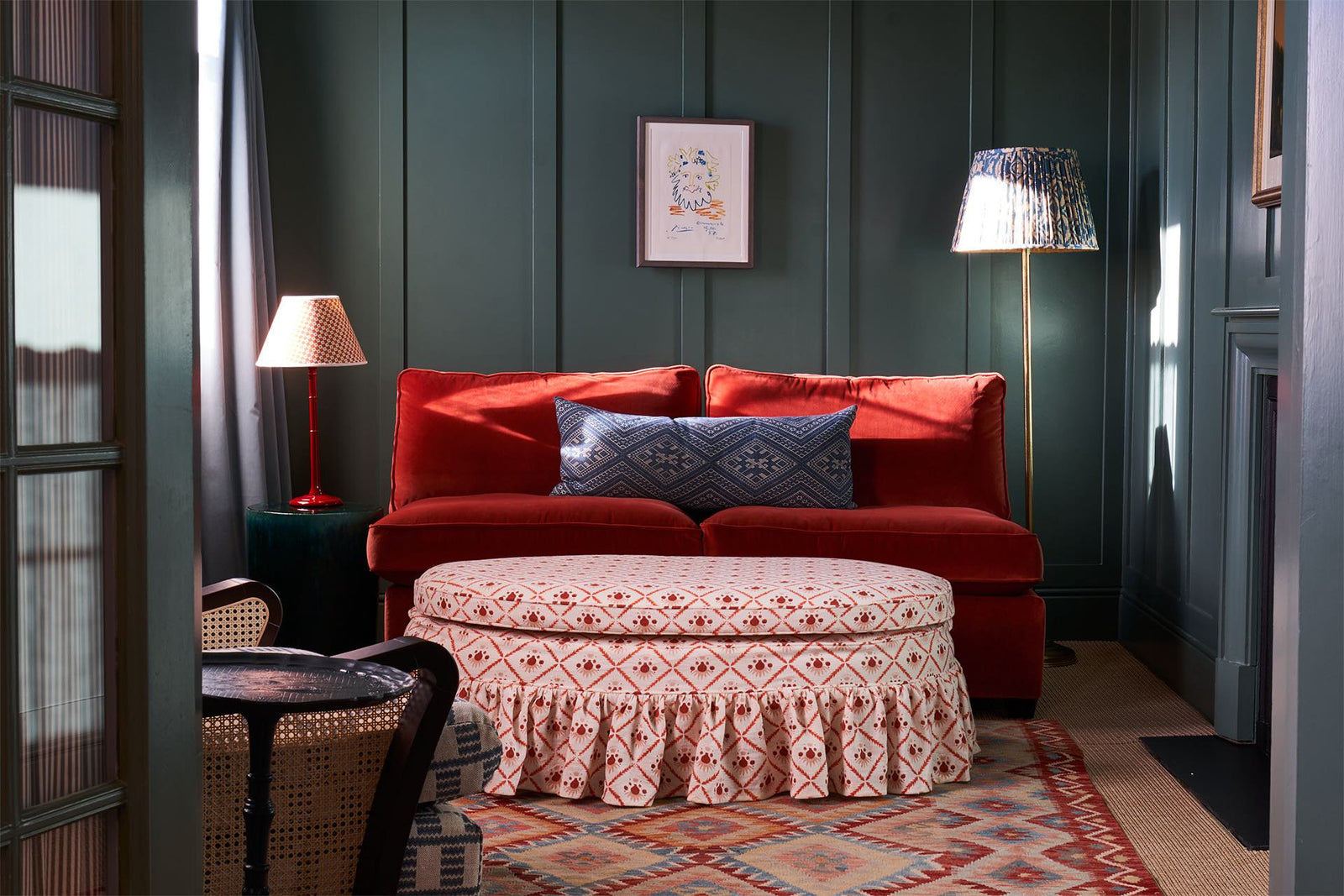 Carlotta Ottoman, Dusky Pink