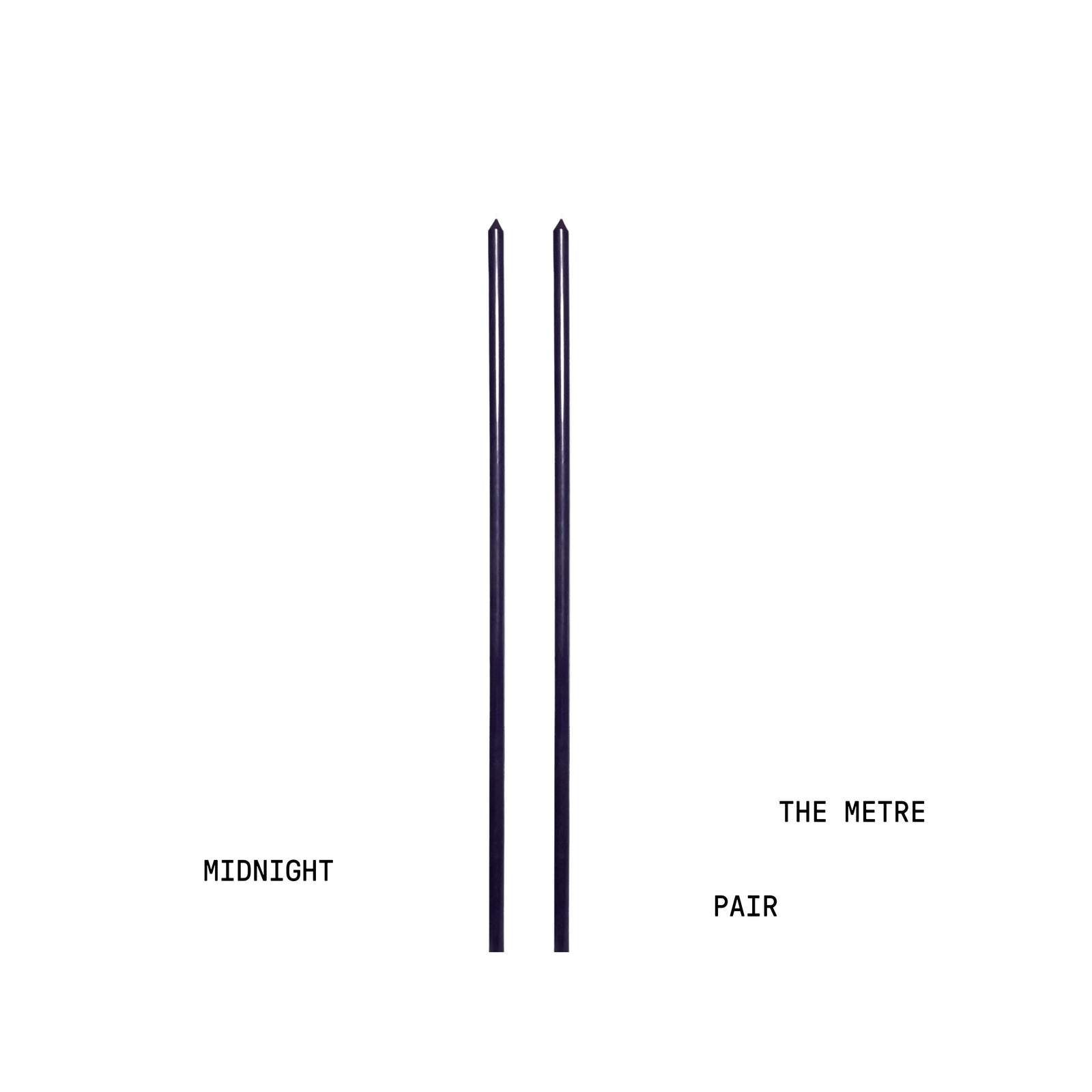 Midnight Tapered METRE Candle Pair