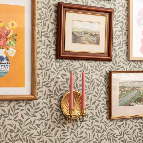 Shell Brass Wall Sconce (Double)