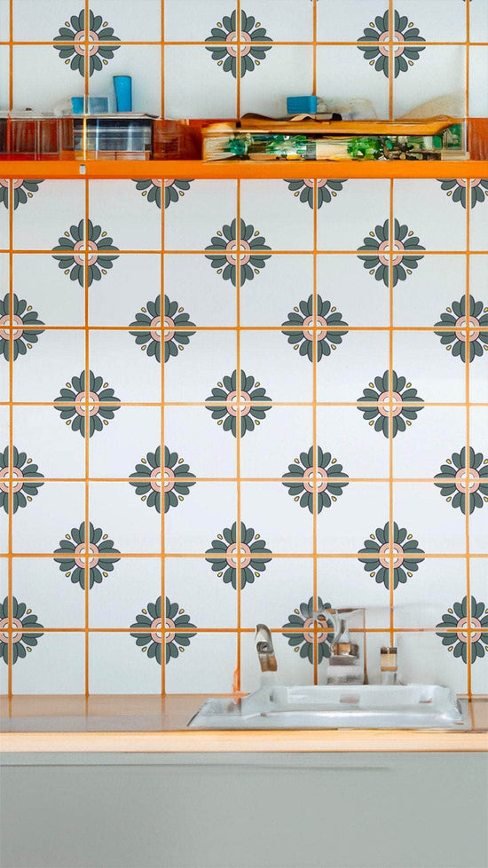 Vintage Tile Ceramic Sticker Set