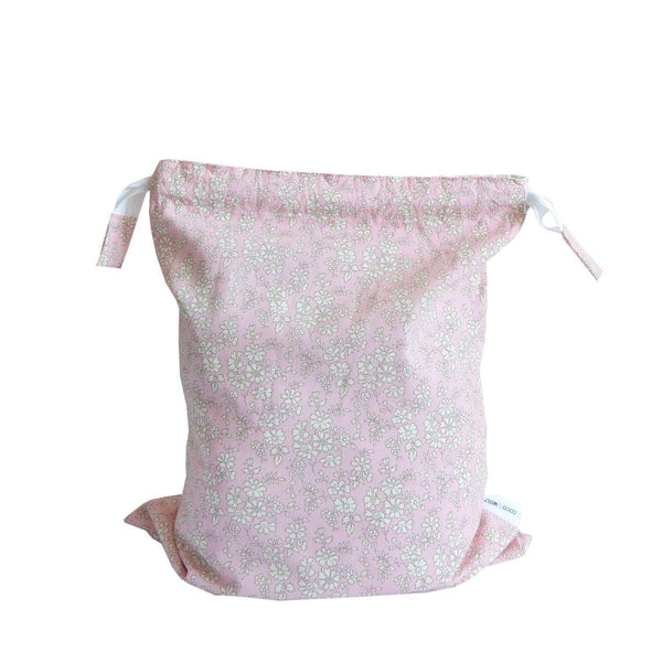 Drawstring Bag Made With Liberty Fabric Capel Pink
