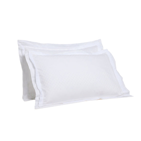 Jacquard Organic Cotton Pillowcases - Classic White