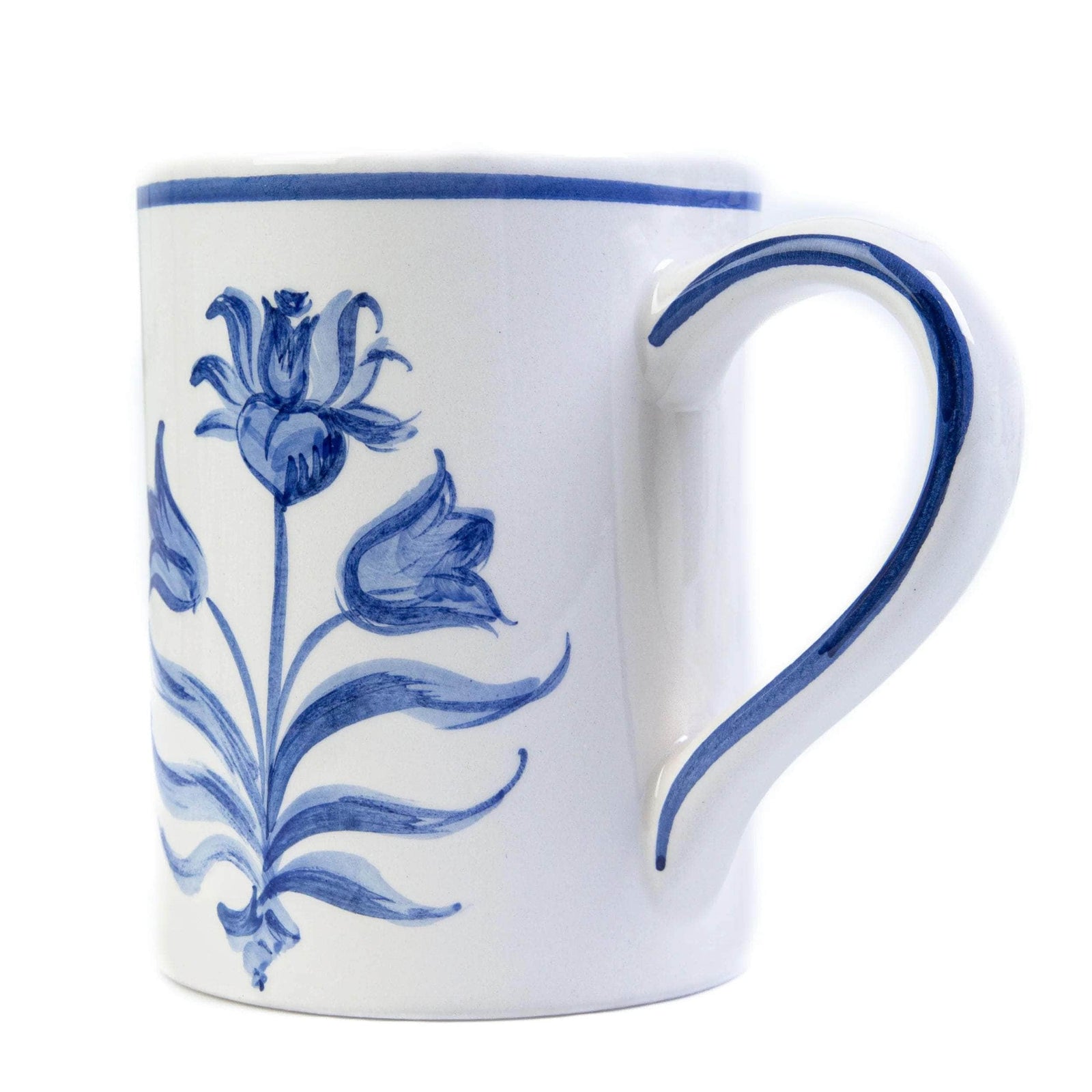 Floral Mugs Blue - Set of 4