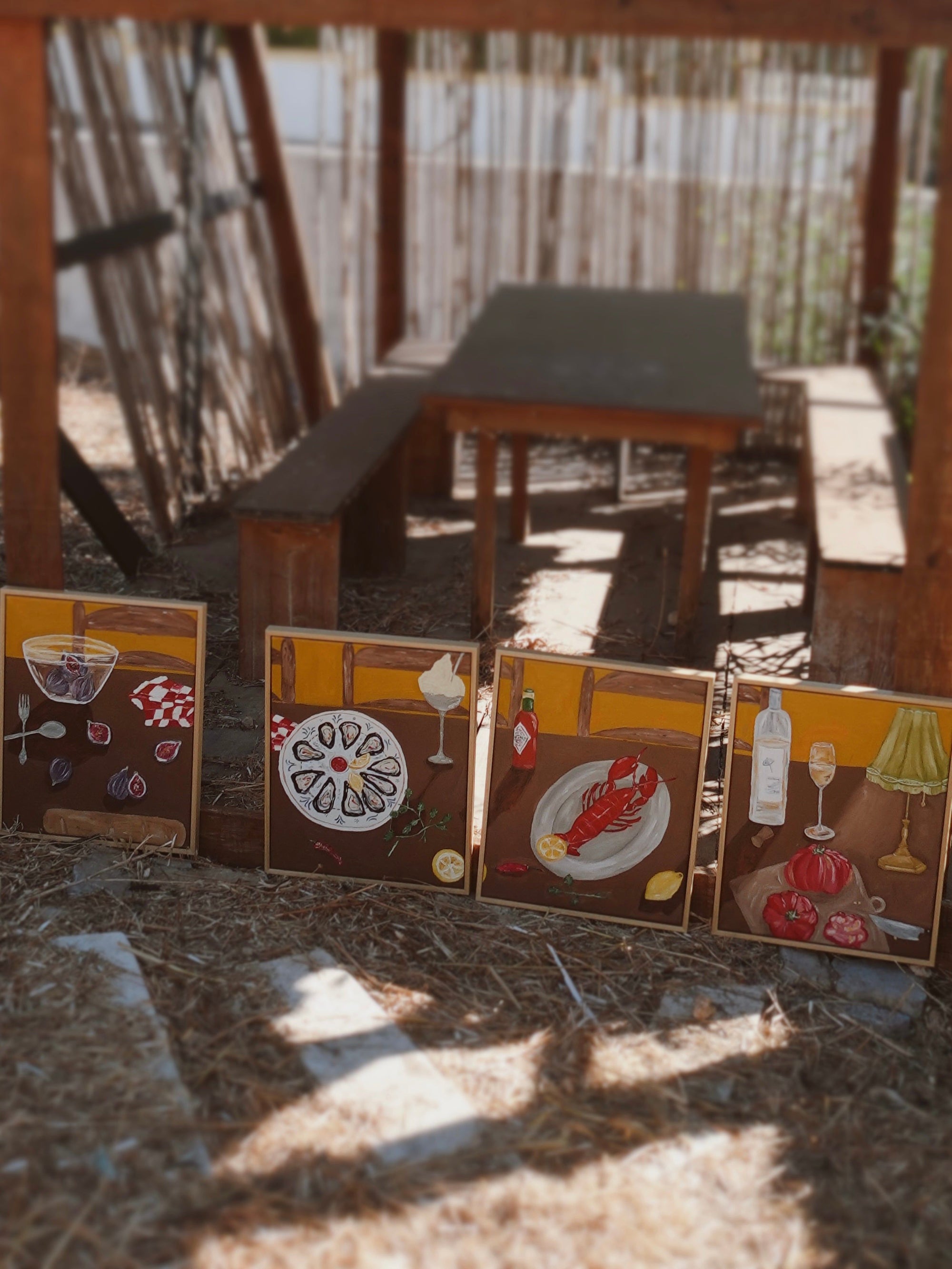 Juntos à roda da mesa III Painting