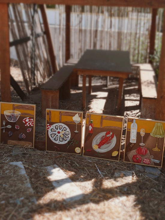 Juntos à roda da mesa III Painting