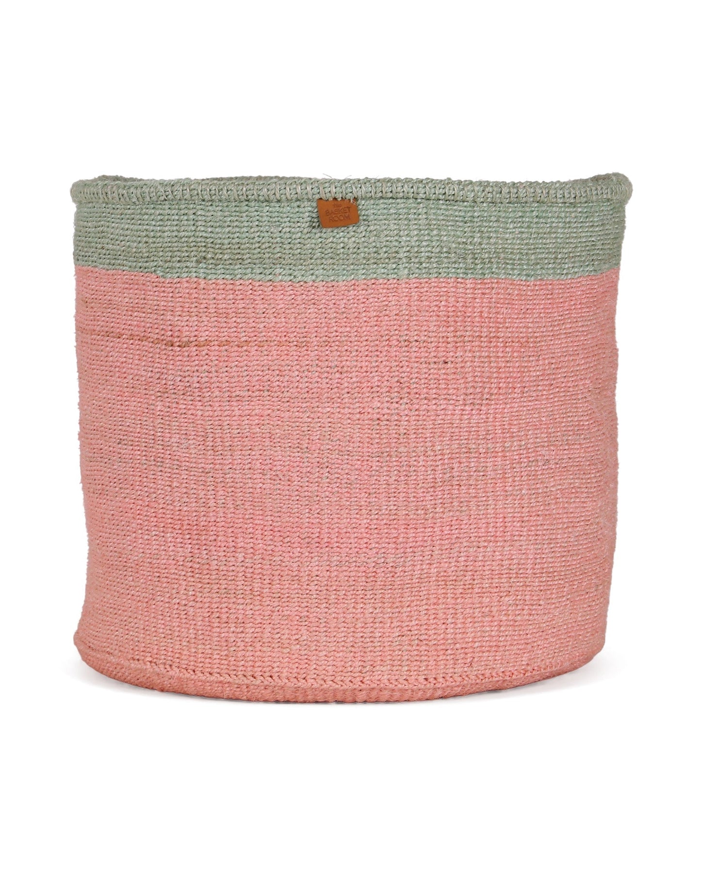 NENA: Dusky Pink and Sapling Green Extra-Large Sisal Basket