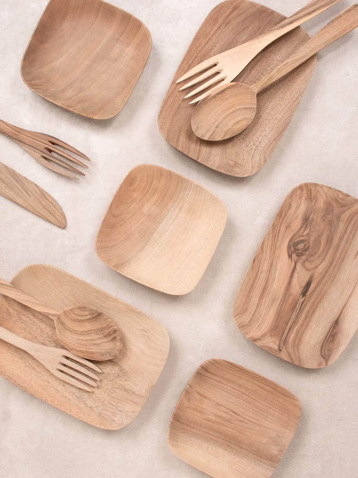 Walnut Wood Knife and Fork Set