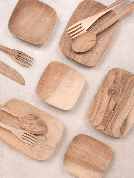 Walnut Wood Knife and Fork Set
