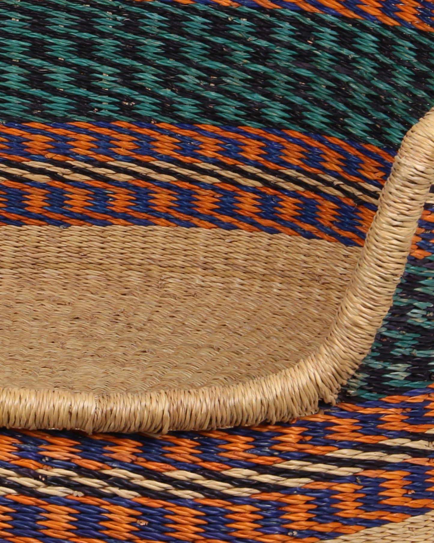 PRAKO: Orange, Blue and Black Dog Basket - Large