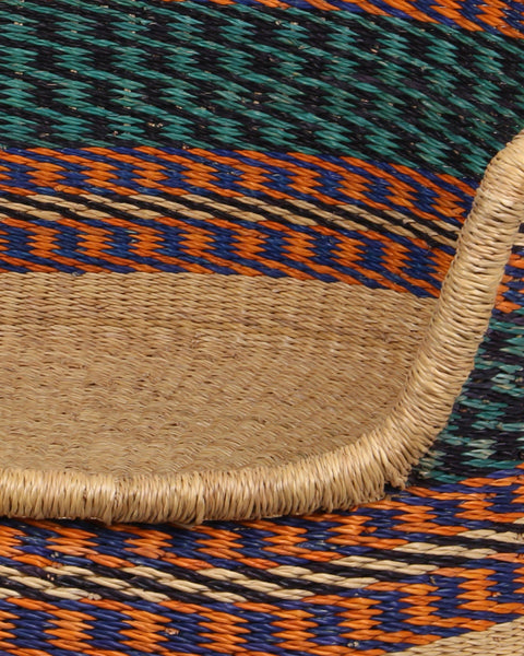 PRAKO: Orange, Blue and Black Dog Basket - Large