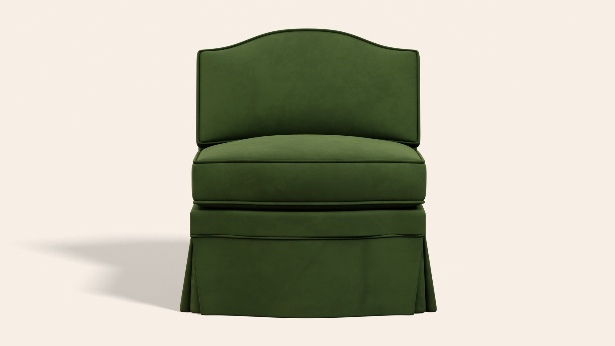 Felix Slipper Chair, Zucchini Velvet