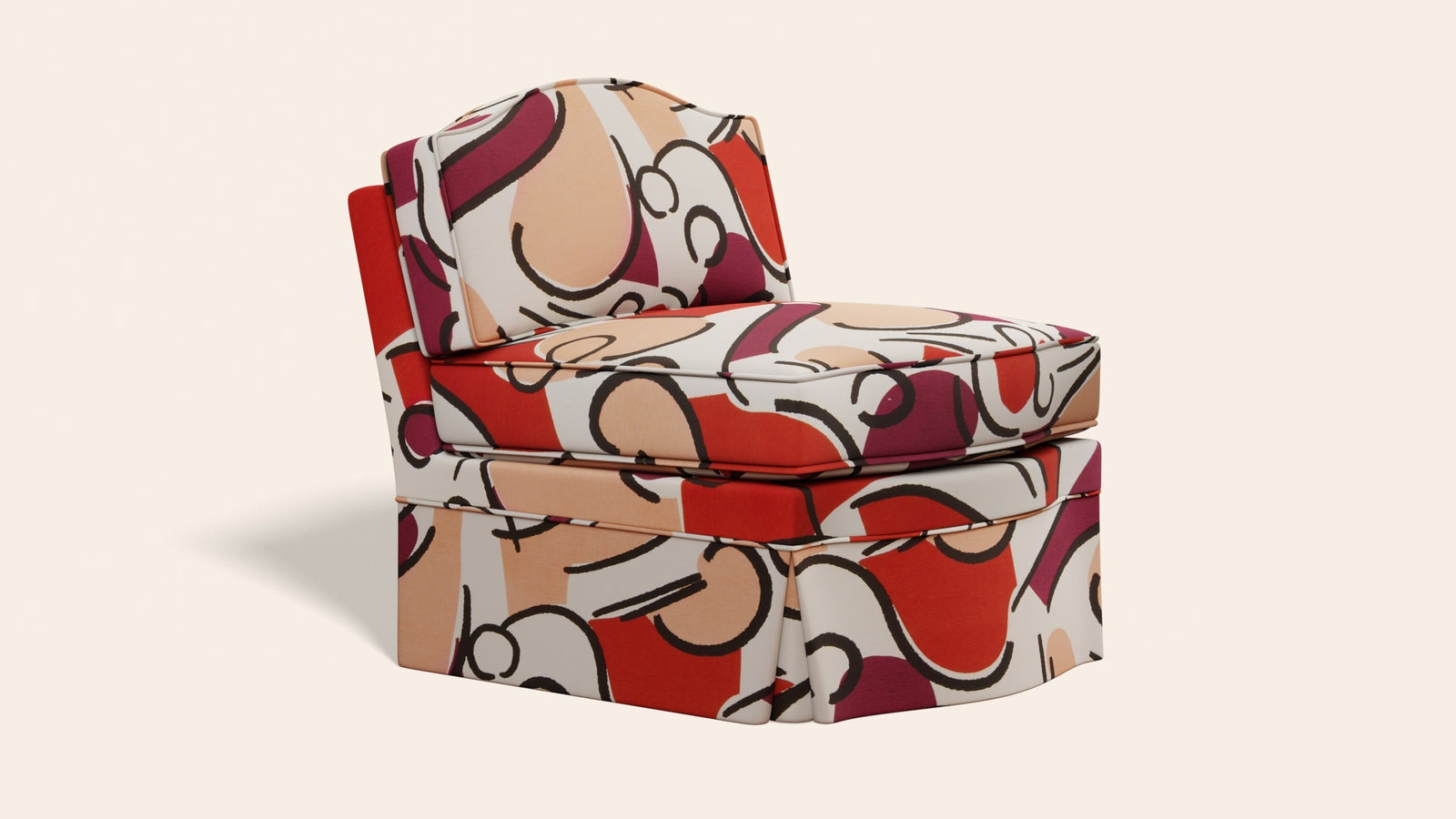 Felix Slipper Chair, Grenadine