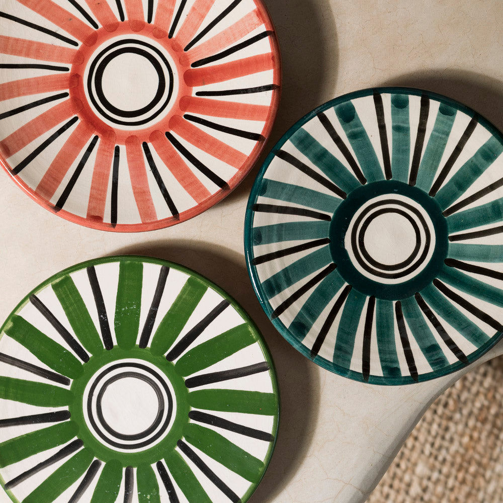 Red Safi Dessert Plate