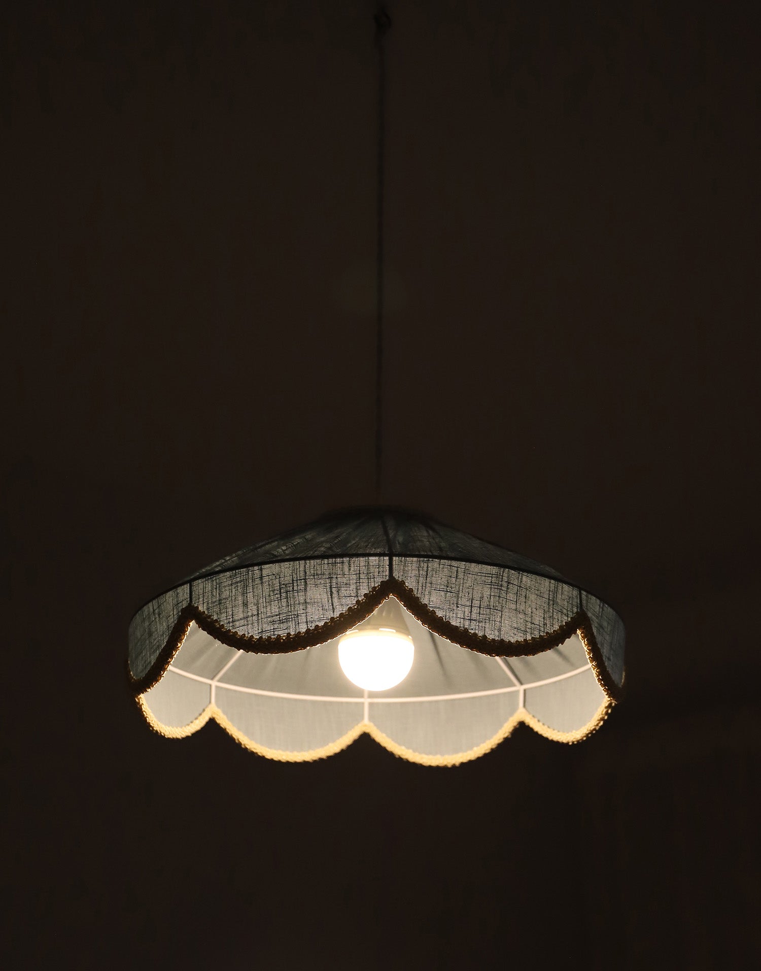 Cosette Solid-Colored Floral-Shaped Pendant Light Mineral Blue