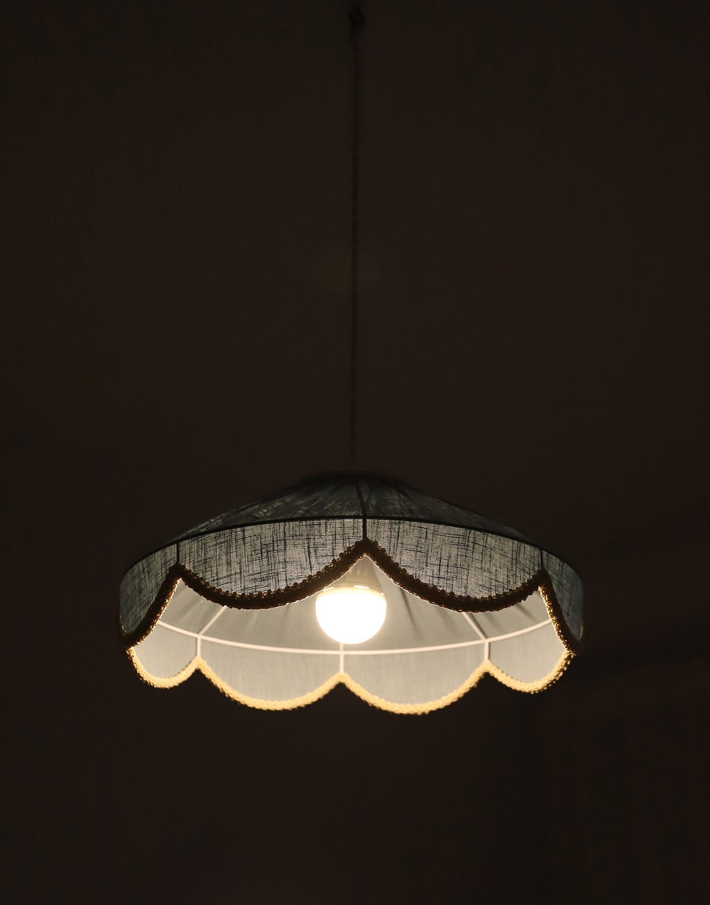 Cosette Solid-Colored Floral-Shaped Pendant Light Mineral Blue