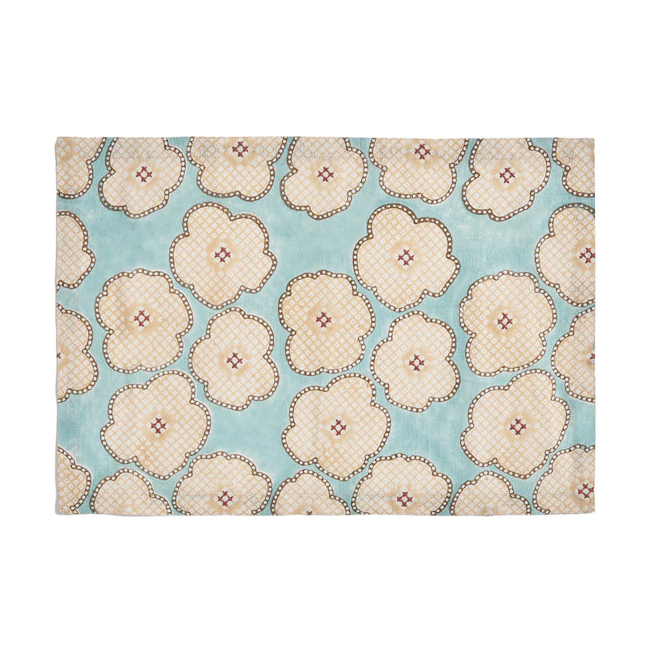 Floral Burst Placemat Blue (Set of 4)
