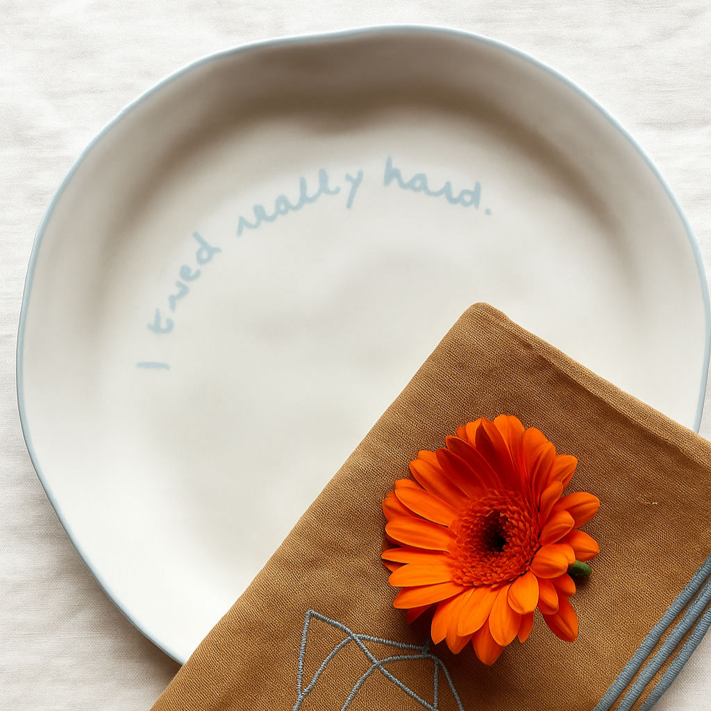 Statement Plate | I tried really hard