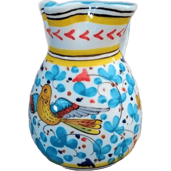 Carafe Bird Flowers Turquoise