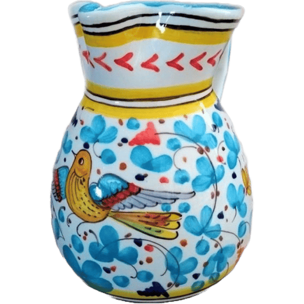 Carafe Bird Flowers Turquoise