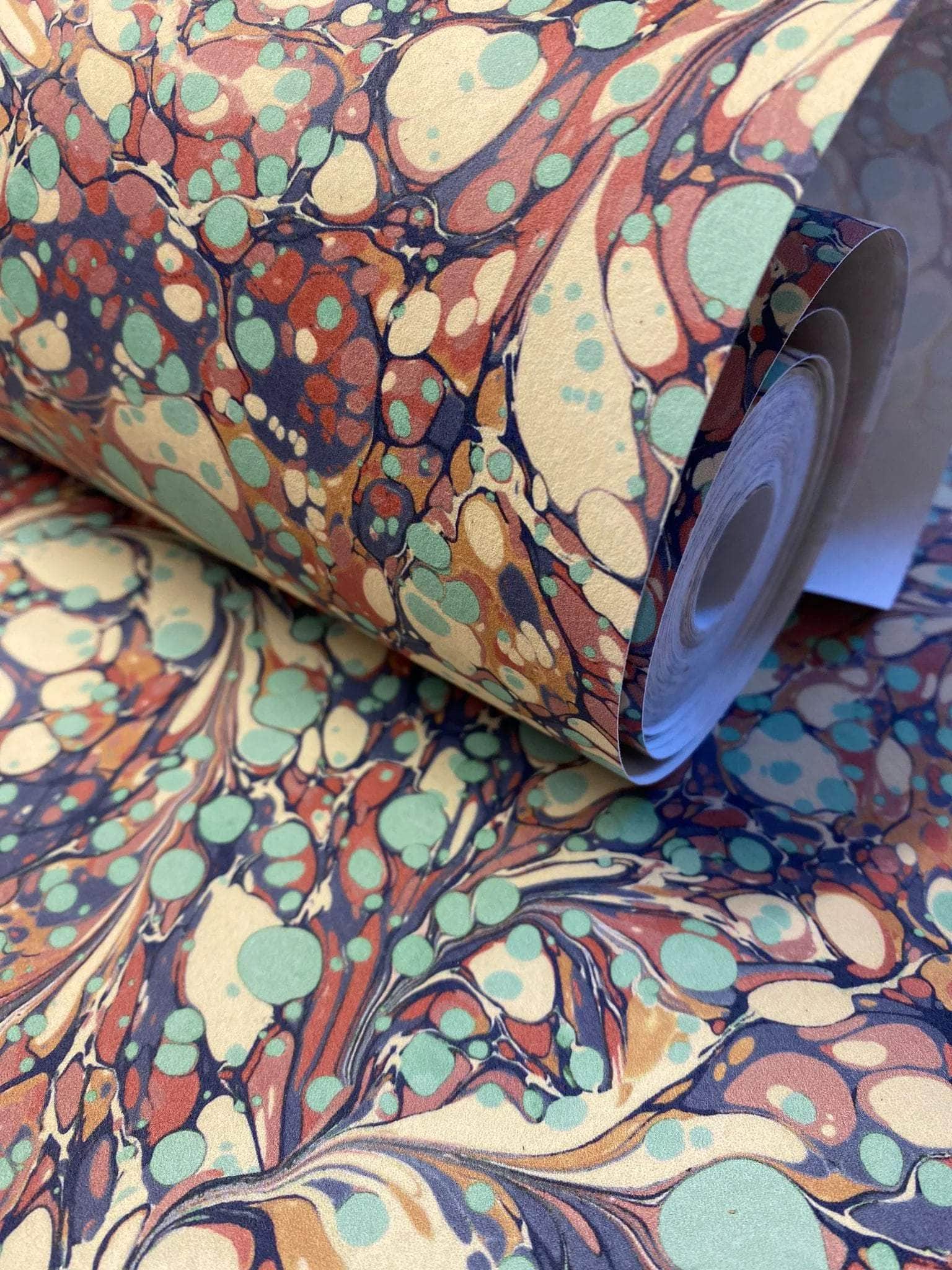 Marbled Wallpaper - 'Aurora' Colour: Opal - Eco Non-Woven