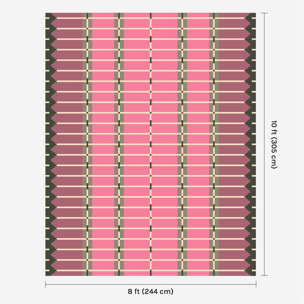 Corbie Flatweave Rug - Pink Azalea
