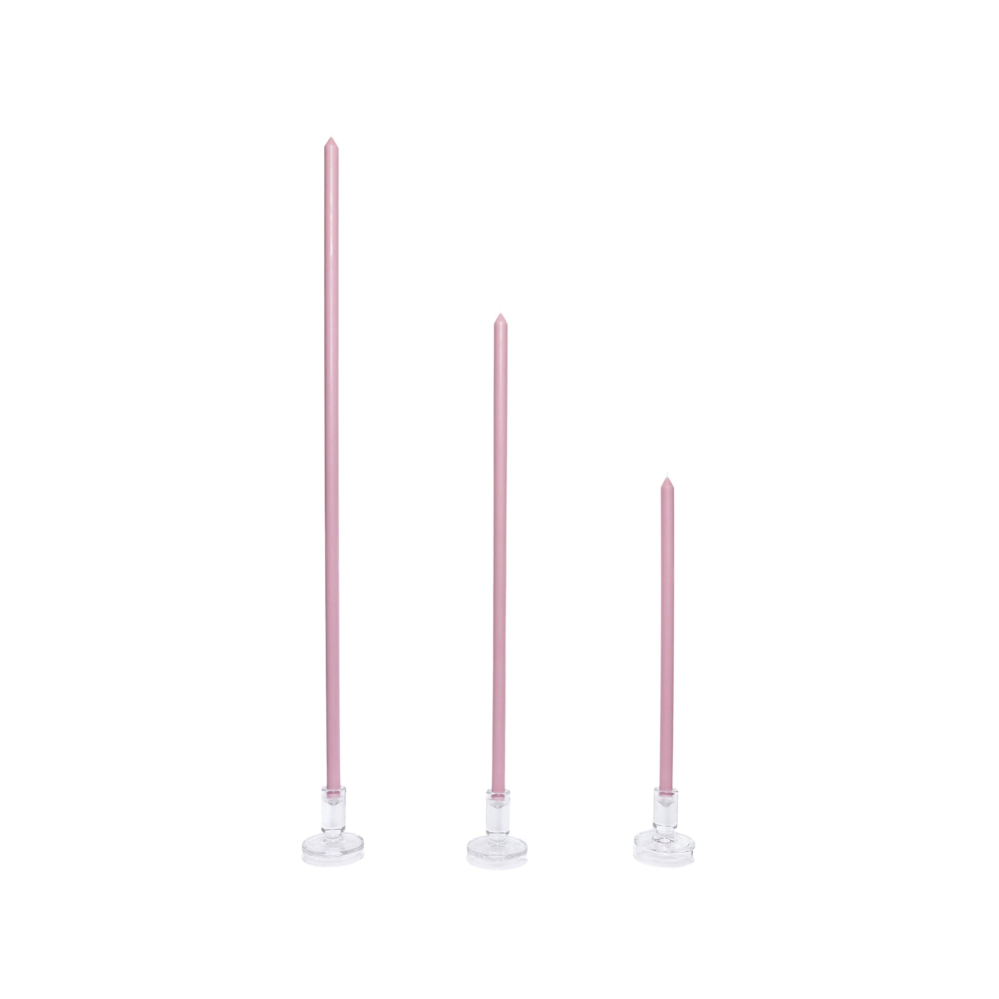 Dusty Lilac Tapered METRE Candle Pair