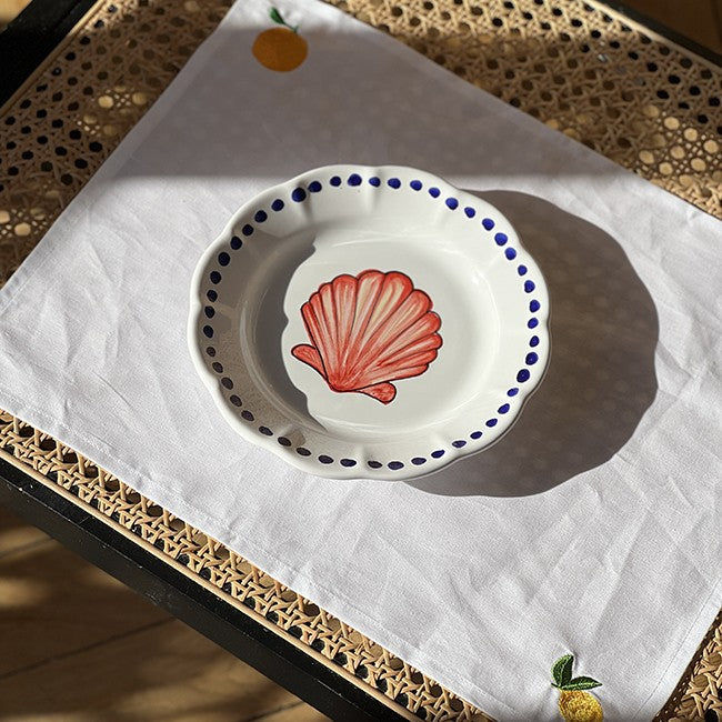 Estate Red Shell Plate 25cm
