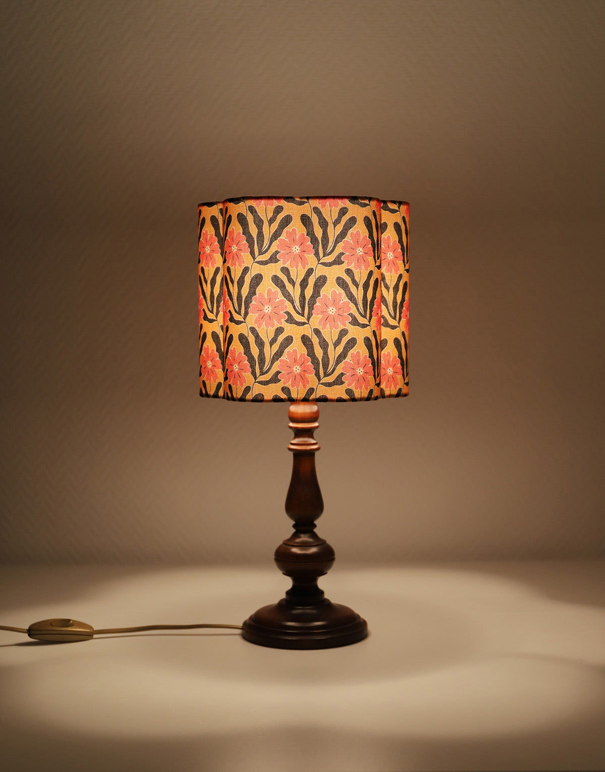 Flora Flower-Shaped Lampshade in ‘Goa Flowers’ Print