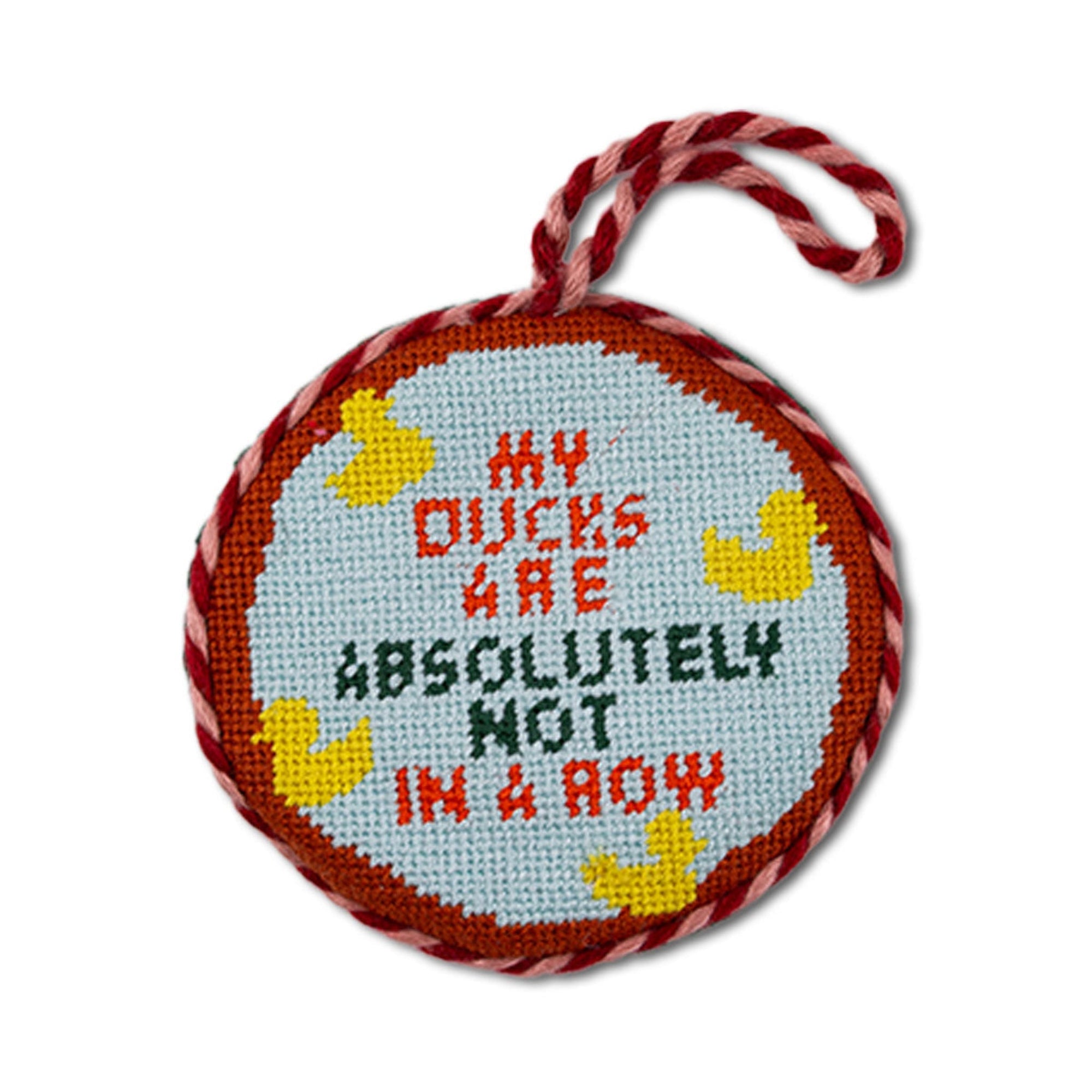 Needlepoint Ornament - Ducks in a Row