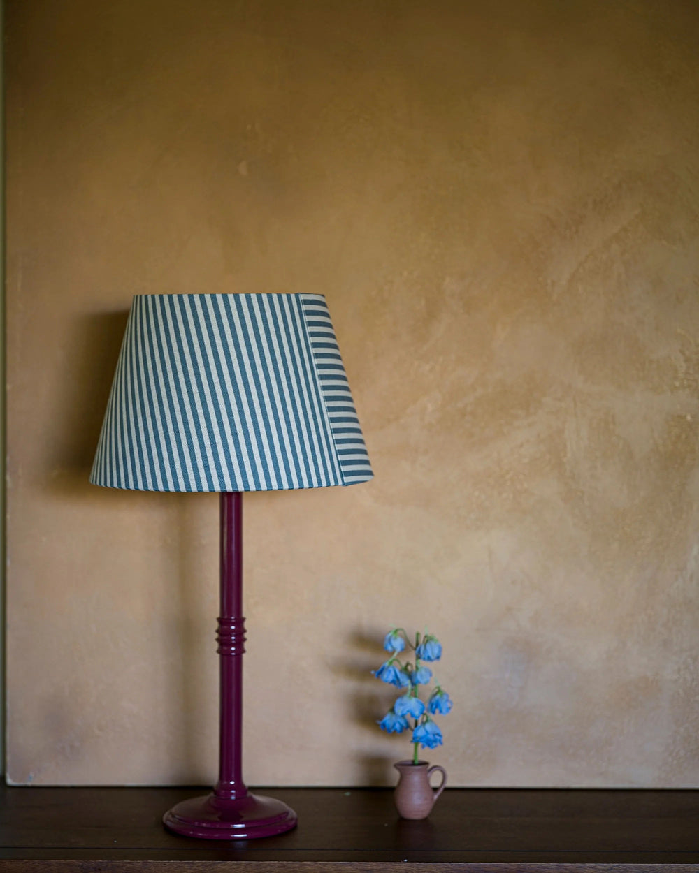 The Linen Card Lampshade In Delphinium