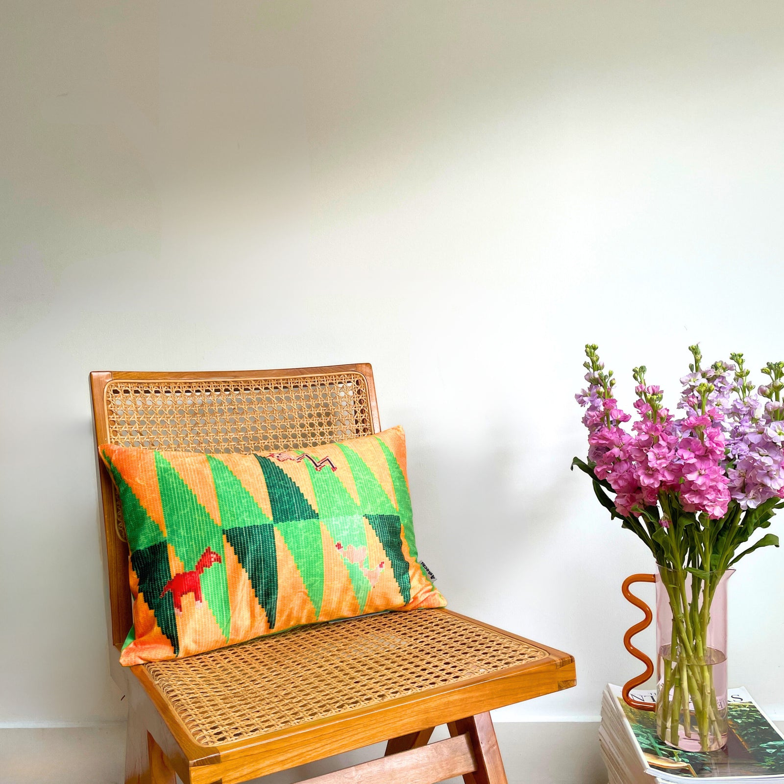 Beewabodi Cushion - Mustard Yellow And Green
