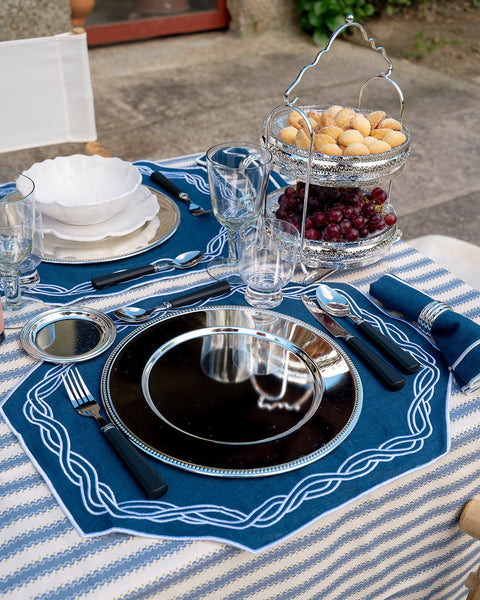 "Silver-Plated Pearl Charger Plate, Ø 30 cm
