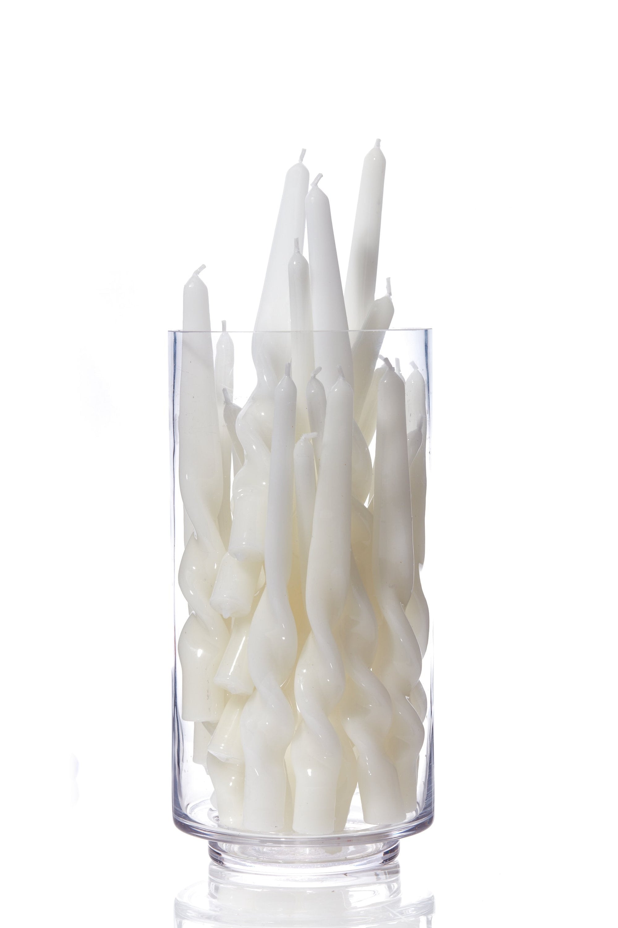 Twisted Taper Candle | Ice White